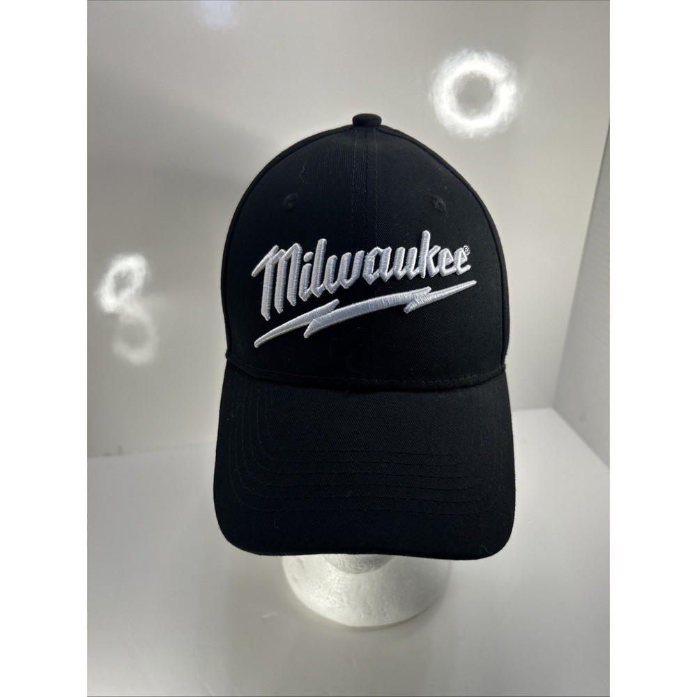 Milwaukee Power Tools Embroidered StrapBack Hat Red Logo‎ Adjustable Cap - Picture 2 of 6